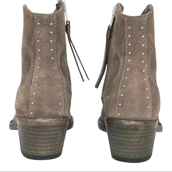 All Saints Melanie Almond Brown Suede Leather Womens Ankle Boots Size 5M - Picture 7 of 16